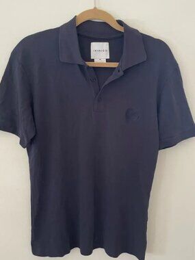 INIMIGO Classic Midnight Blue Embroidered Heart Polo Shirt Men Size M NWOT